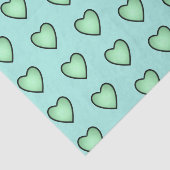 Herz-Muster der grünen Liebe Seidenpapier (Ausschnitt)