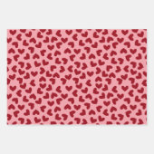 Herz-Muster der roten und weißen Liebe Liebe Herz Geschenkpapier Set (Vorderseite)