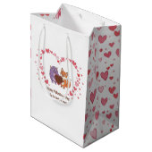Herz-Muster-Geschenktasche Mittlere Geschenktüte (Rückseite Schrägansicht)