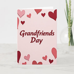 Herz-Muster-Grandfriends-Tag-Karte Karte