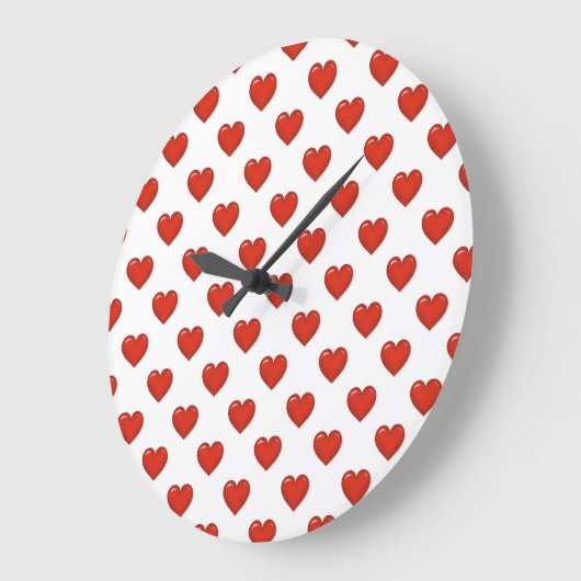 Herz-Muster große Uhr (Winkel)