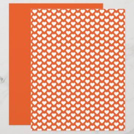 Herz Muster Halloween Orange Scrapbook Paper