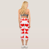 Herz Muster High Waisted Capris (Rückseite)