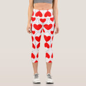 Herz Muster High Waisted Capris (Vorderseite)
