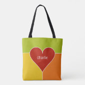 Herz Muster individuelle Name Totbeutel Tasche (Rückseite)
