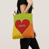 Herz Muster individuelle Name Totbeutel Tasche (Von Nahem)