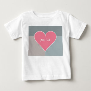 Herz Muster individuelle Namens Babykleidung Baby T-shirt