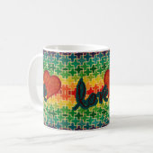 Herz-Muster-Liebe Kaffeetasse (Vorderseite Links)