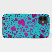 HERZ-Muster - lila - machen Sie Ihre eigene Hinter Case-Mate iPhone Hülle (Rückseite (Horizontal))