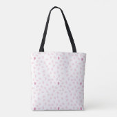 Herz-Muster-Monogramm in Rosa Tasche (Rückseite)