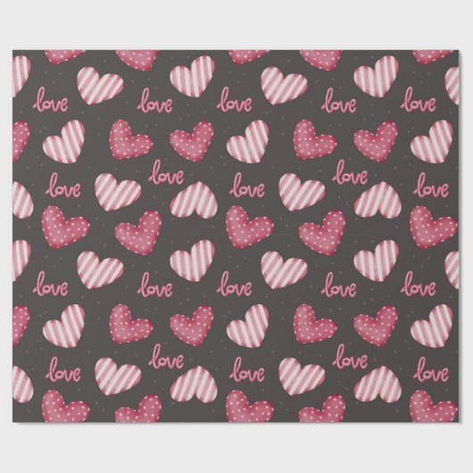 Herz-Muster-Papier Geschenkpapier (Flach)