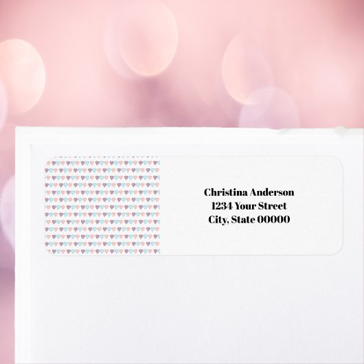 Herz-Muster personalisieren Rücksendeadresse