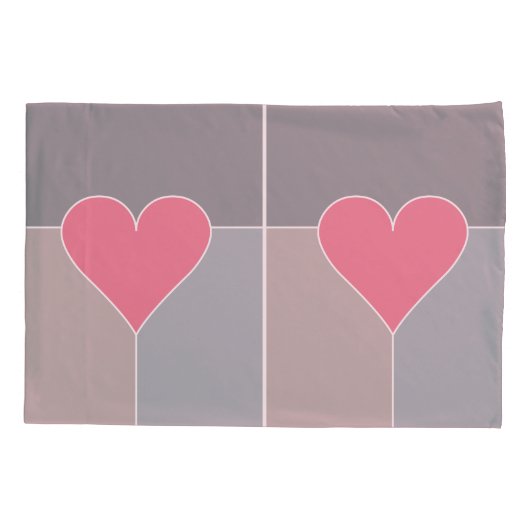 Herz-Muster-Pillowcases Kissenbezug (Rückseite)