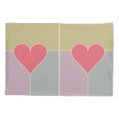 Herz-Muster-Pillowcases Kissenbezug (Rückseite)