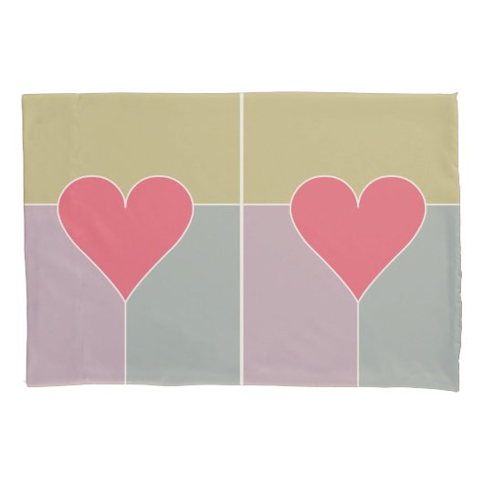 Herz-Muster-Pillowcases Kissenbezug (Vorderseite)