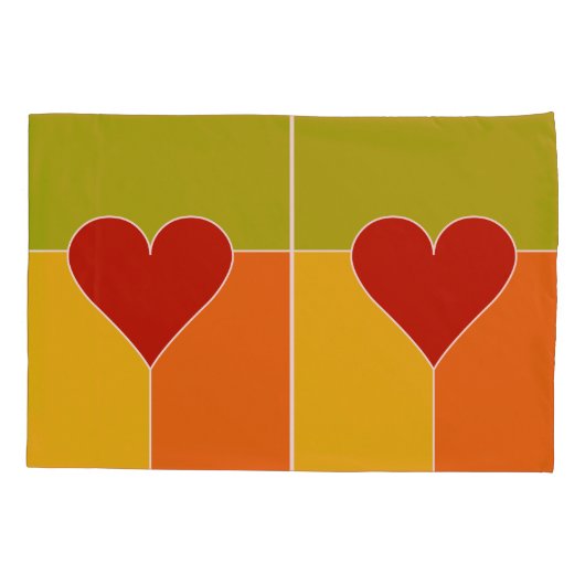 Herz-Muster-Pillowcases Kissenbezug (Rückseite)