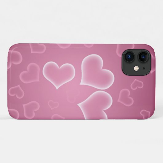 Herz-Muster, rosa Herzen, Herz-Muster Case-Mate iPhone Hülle (Rückseite (Horizontal))