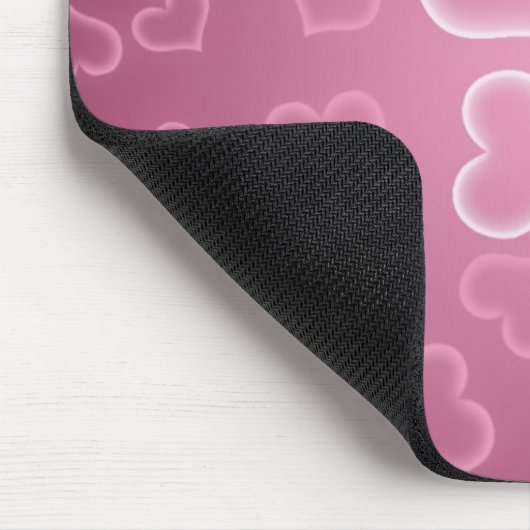 Herz-Muster, rosa Herzen, Herz-Muster Mousepad (Ecke)
