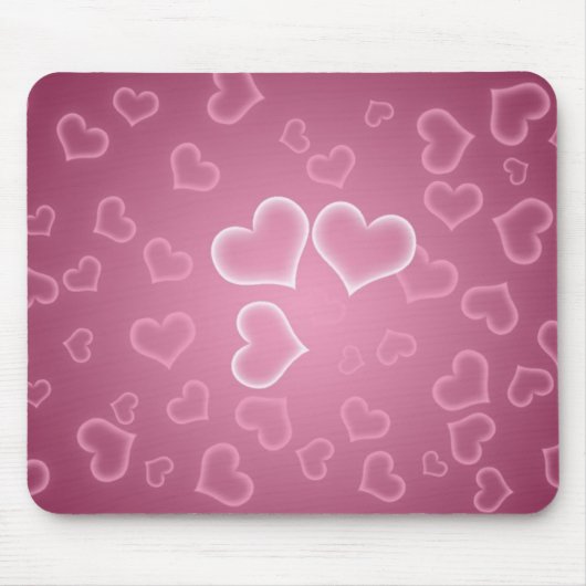 Herz-Muster, rosa Herzen, Herz-Muster Mousepad (Vorne)