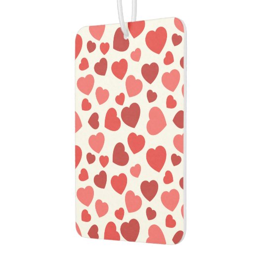 Herz-Muster, rote Herzen, Herz-Muster Autolufterfrischer (Links)