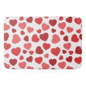 Herz-Muster, rote Herzen, Herz-Muster Badematte (Vorderseite)