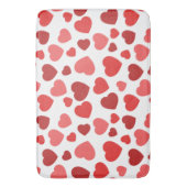 Herz-Muster, rote Herzen, Herz-Muster Badematte (Vorderseite Vertikal)