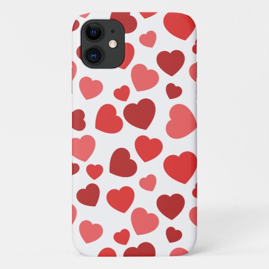 Herz-Muster, rote Herzen, Herz-Muster Case-Mate iPhone Hülle (Rückseite)