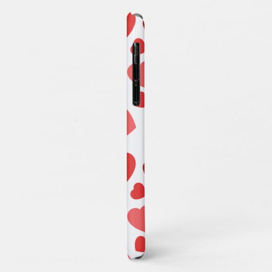 Herz-Muster, rote Herzen, Herz-Muster Case-Mate iPhone Hülle (Hinten/Links)