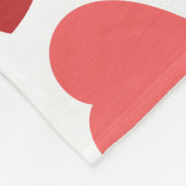 Herz-Muster, rote Herzen, Herz-Muster Fleecedecke (Ecke)
