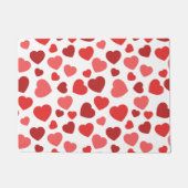 Herz-Muster, rote Herzen, Herz-Muster Fußmatte (Vorderseite)