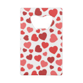 Herz-Muster, rote Herzen, Herz-Muster Geldbeutel Flaschenöffner (Rückseite)