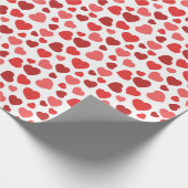 Herz-Muster, rote Herzen, Herz-Muster Geschenkpapier (Ecke)