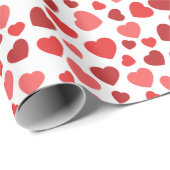 Herz-Muster, rote Herzen, Herz-Muster Geschenkpapier (Rolleneckpunkt)