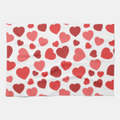 Herz-Muster, rote Herzen, Herz-Muster Geschirrtuch (Horizontal)