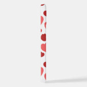 Herz-Muster, rote Herzen, Herz-Muster iPhone Hülle (Rechte Seite)