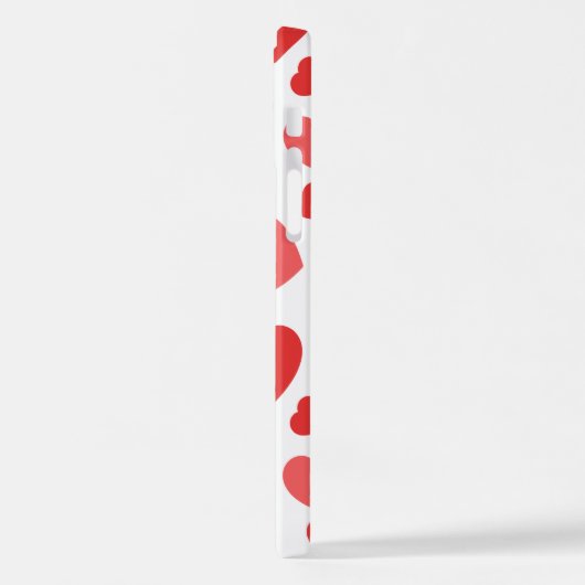 Herz-Muster, rote Herzen, Herz-Muster iPhone Hülle (Linke Seite)