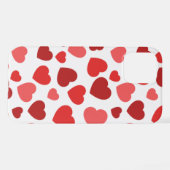 Herz-Muster, rote Herzen, Herz-Muster iPhone Hülle (Rückseite (Horizontal))