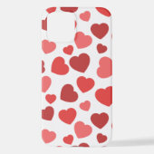 Herz-Muster, rote Herzen, Herz-Muster iPhone Hülle (Rückseite)