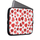 Herz-Muster, rote Herzen, Herz-Muster Laptopschutzhülle (Vorne Rechts)