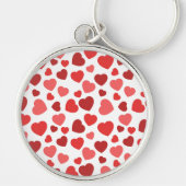 Herz-Muster, rote Herzen, Herz-Muster Schlüsselanhänger (Vorne)
