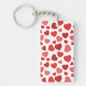 Herz-Muster, rote Herzen, Herz-Muster Schlüsselanhänger (Vorderseite)