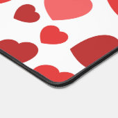 Herz-Muster, rote Herzen, Herz-Muster Schreibtischunterlage (Ecke)