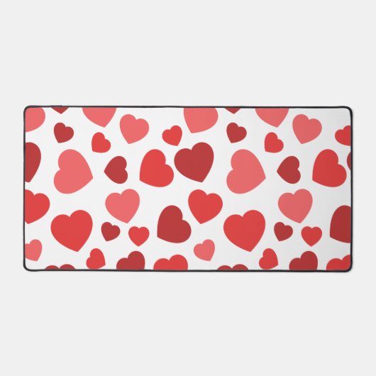 Herz-Muster, rote Herzen, Herz-Muster Schreibtischunterlage (Vorderseite)
