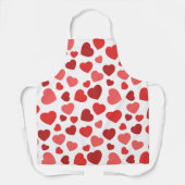 Herz-Muster, rote Herzen, Herz-Muster Schürze (Vorderseite)