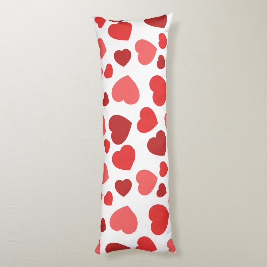 Herz-Muster, rote Herzen, Herz-Muster Seitenschläferkissen (Rückseite (Vertikal))