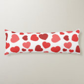 Herz-Muster, rote Herzen, Herz-Muster Seitenschläferkissen (Vorderseite)