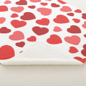 Herz-Muster, rote Herzen, Herz-Muster Sherpadecke (3/4)