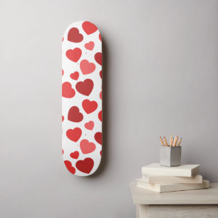 Herz-Muster, rote Herzen, Herz-Muster Skateboard