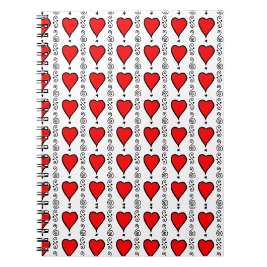 Herz-Muster-Sammlung Notizblock (Vorderseite)