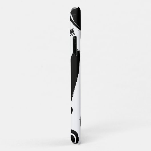 Herz-Muster, schwarze Herzen, Ihr Name Case-Mate iPhone Hülle (Hinten/Rechts)